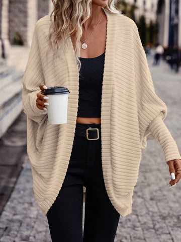 Eleganter beigefarbener Cardigan mit Knopfleiste