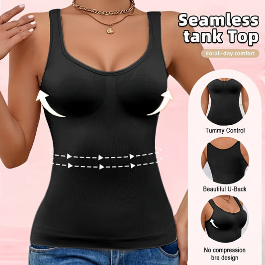 Nahtloses Bauchweg-Tanktop mit Schnürung