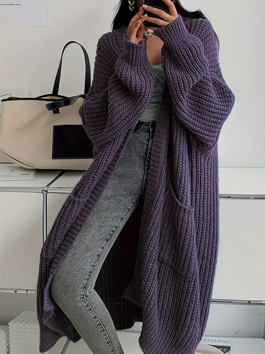 Eleganter V-Ausschnitt-Cardigan mit Knöpfen fürs Büro